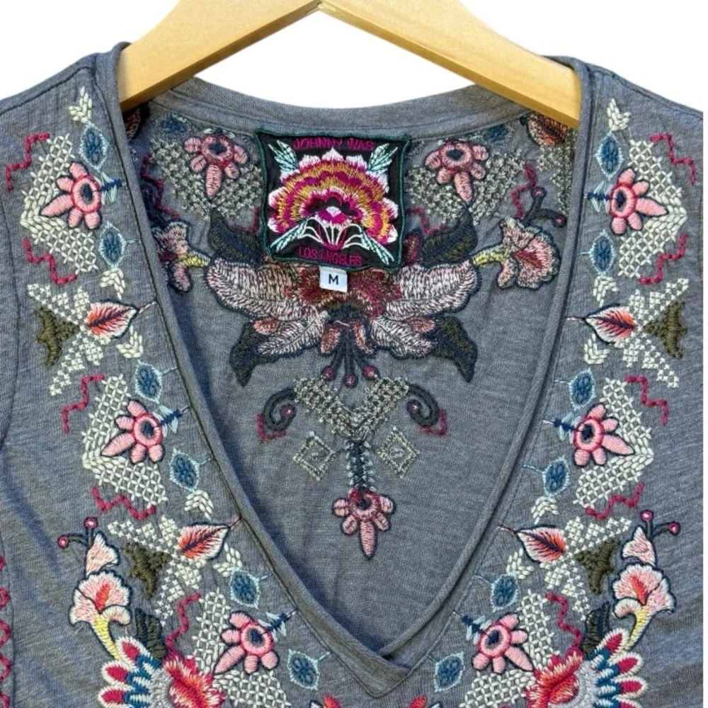 Johnny Was Nindi Cold Shoulder Embroidered Tunic size M - Picture 4 of 11